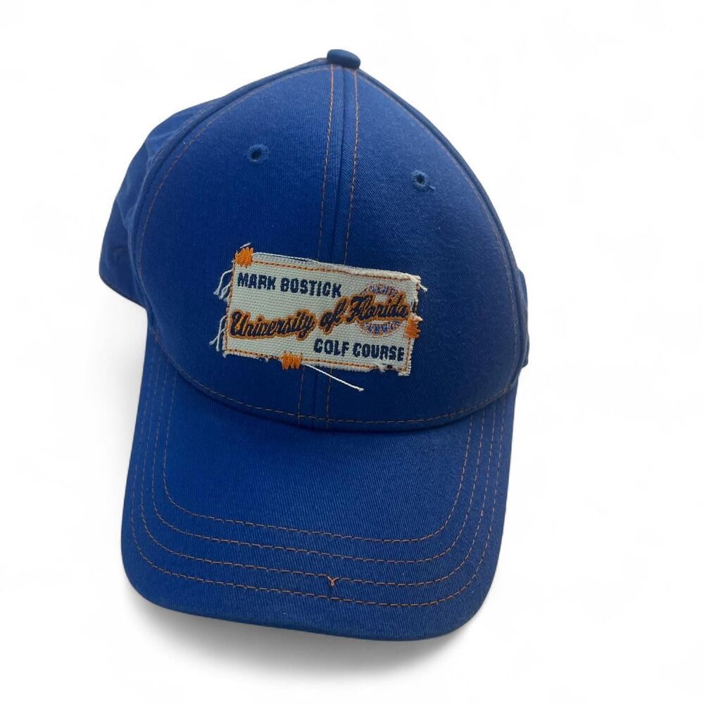 University of Florida Golf Course Blue Adjustable Cap Orange Embroidered Hat